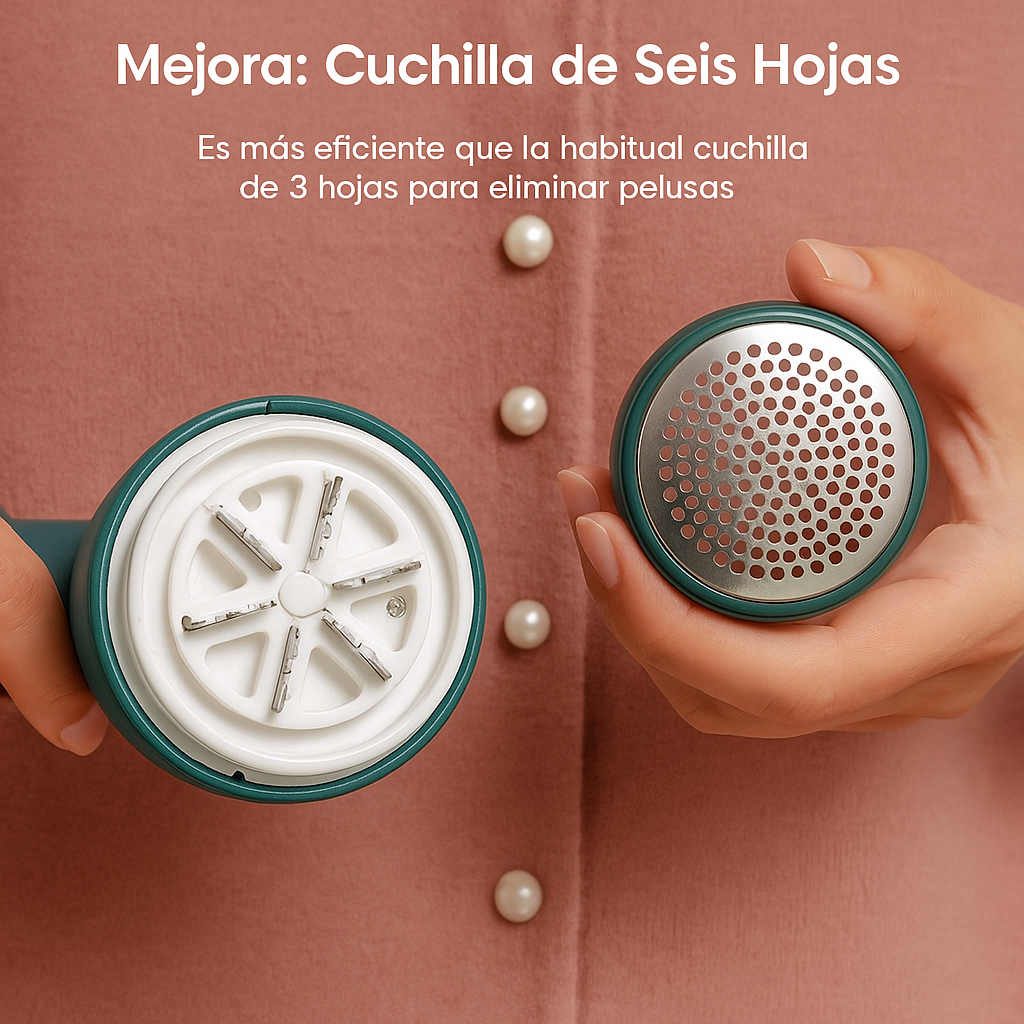 PelusaOFF™ – Eliminador de pelusas eléctrico para ropa, portátil, carga USB, limpieza desmontable