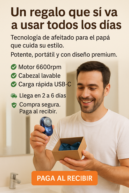 🧼 ¡Mini afeitadora, mega regalo! – Sorprende a tu padre con algo que realmente sirve.