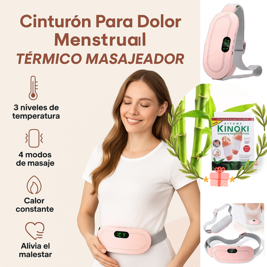 Alivio Menstrual con Masajes y Calor + 10 Parches Detox ¡GRATIS!