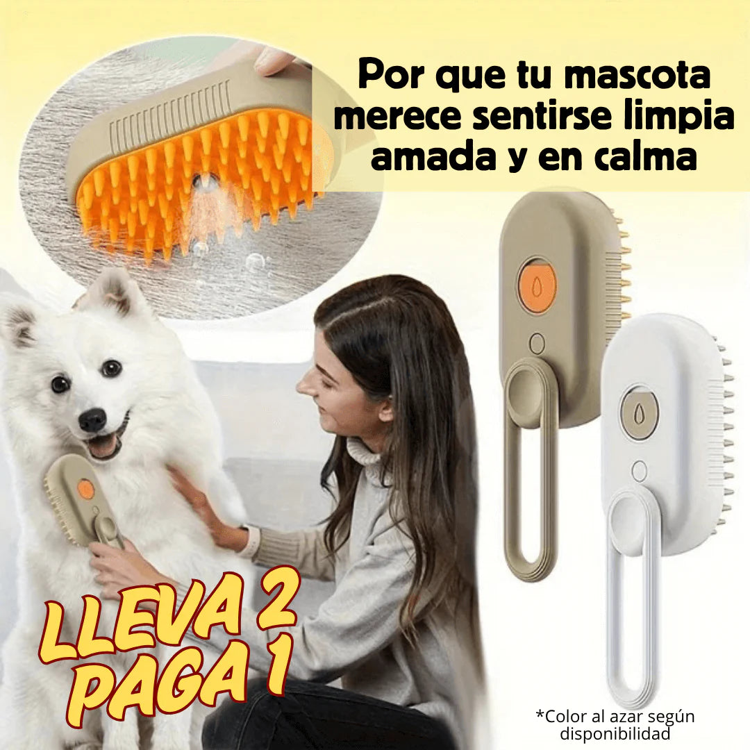 Cepillo Vapor: Limpia · Quita pelos · Masajea